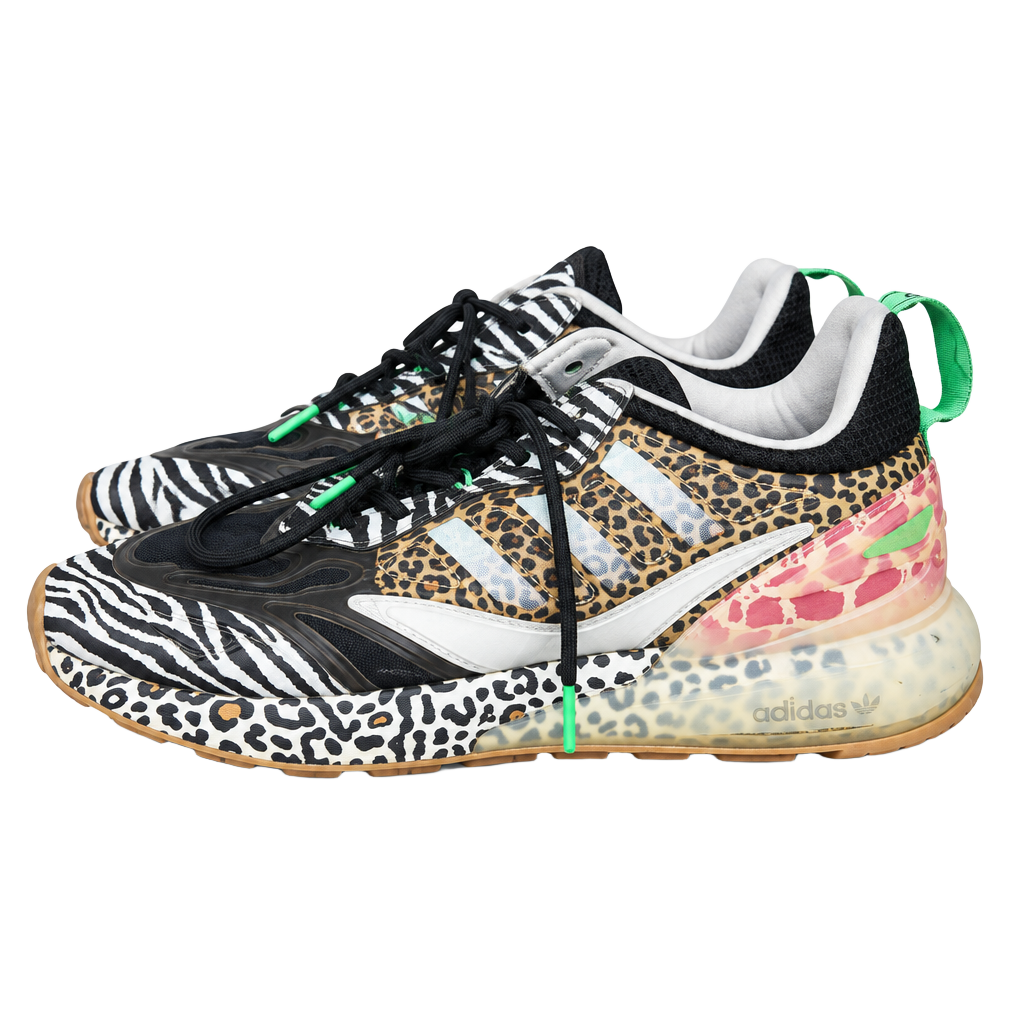 Adidas ZX 2K Boost 2.0 J Size 6 Animal Print Leopard Zebra Sneakers 1
