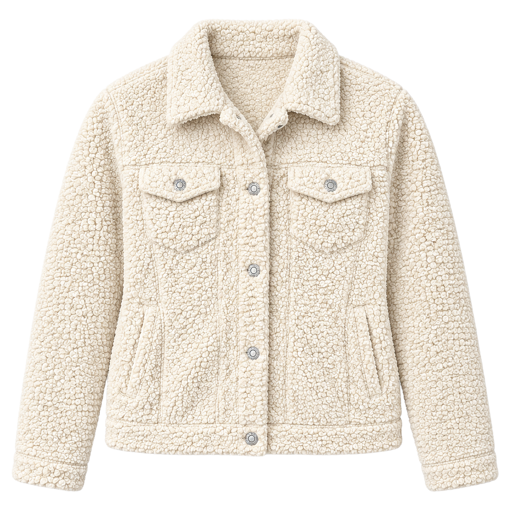 Mudd Sherpa Fleece Jacket Size XL Off White 1