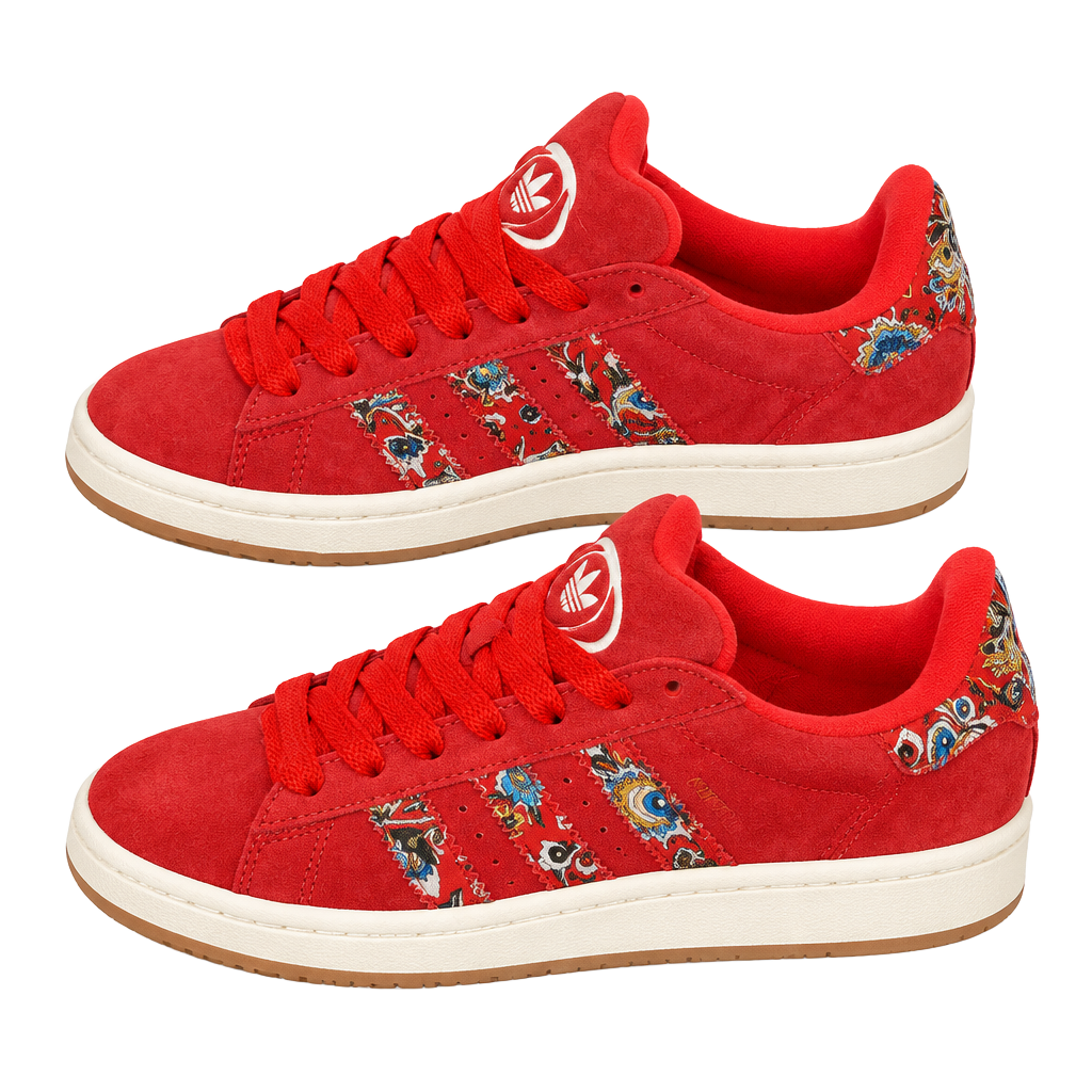 Adidas x Liberty London Campus 00s Red Floral Sneakers Women 5.5 New Rare 1