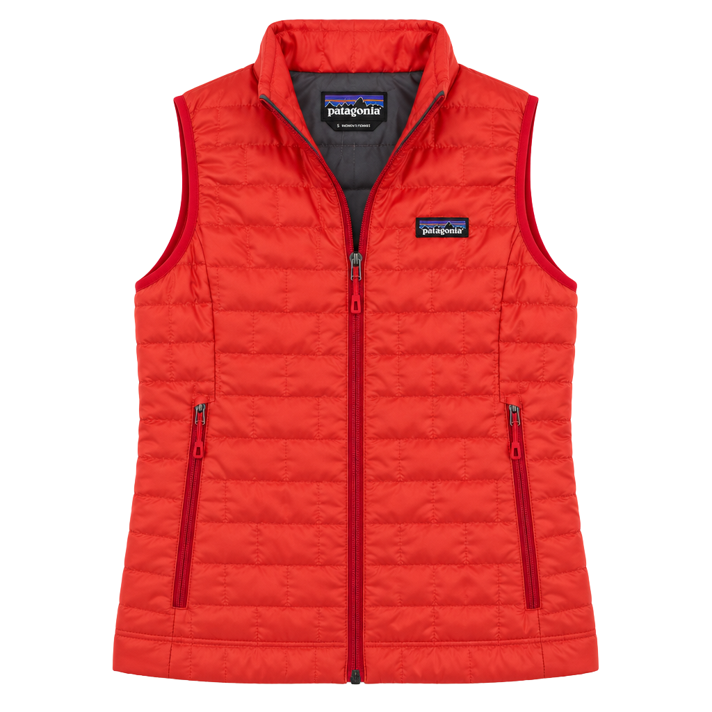Patagonia Nano Puff Vest Women’s Size S Mango Red Quilted New With Tags 1