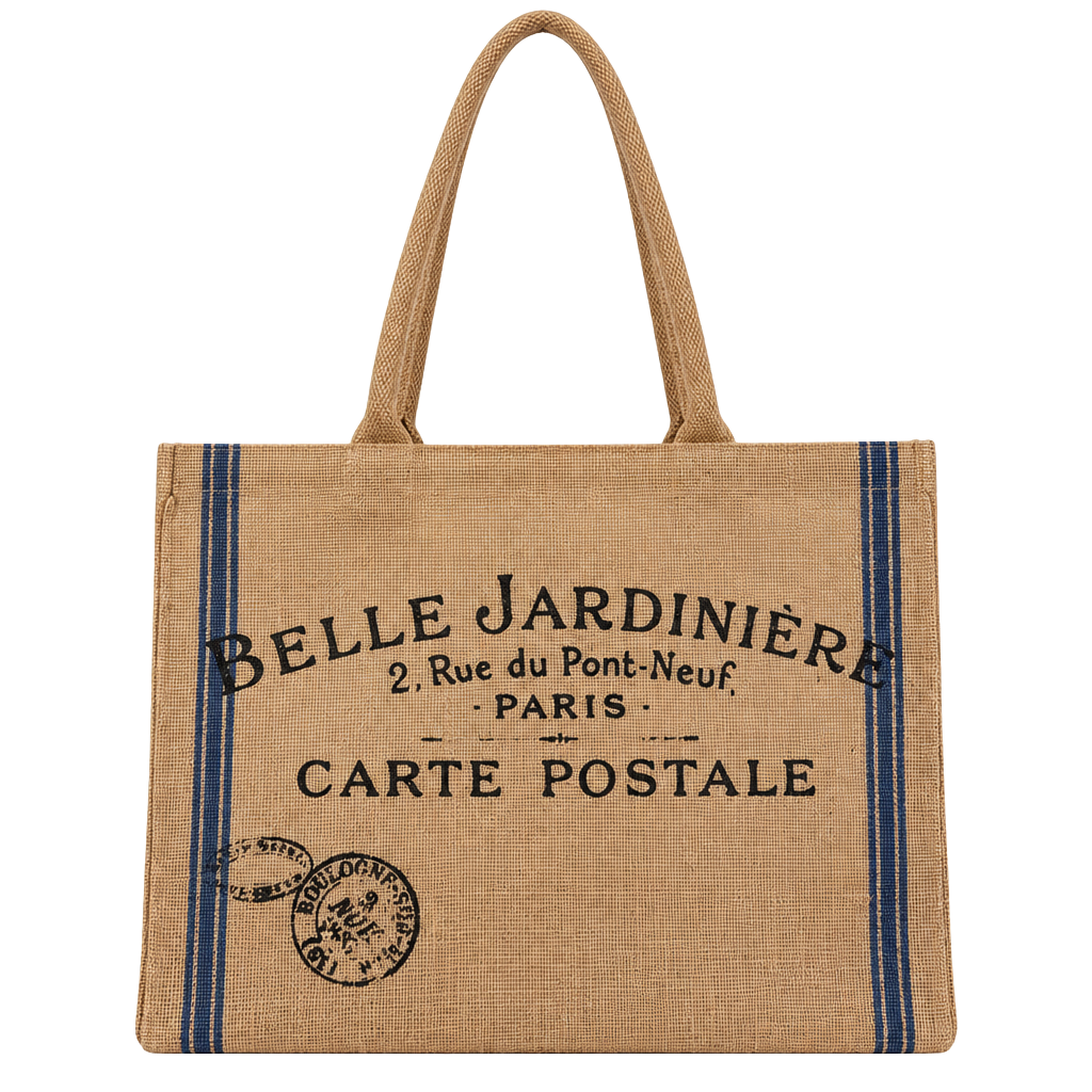 Kaf Home Belle Jardiniere Jute Market Tote Bag 1