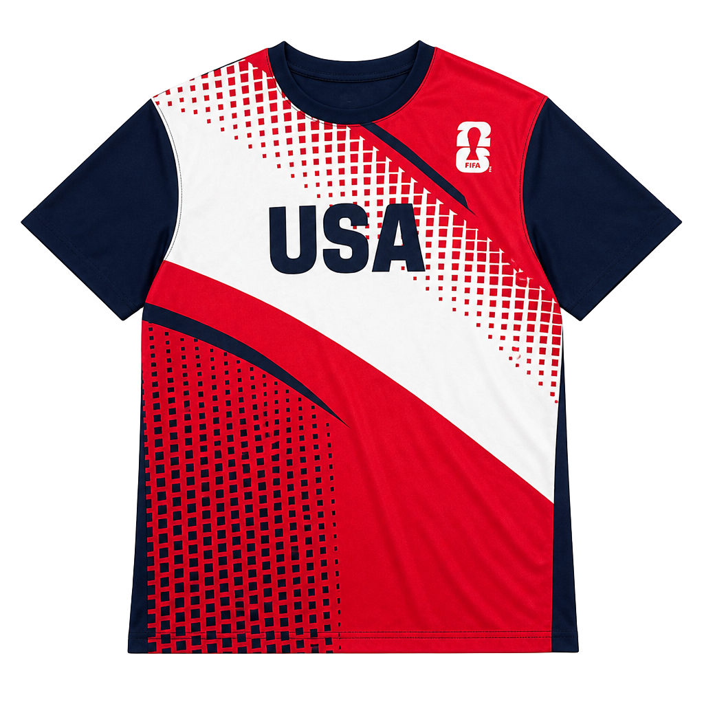 FIFA World Cup 2026 USA Graphic T-Shirt Size M Red White Blue 1