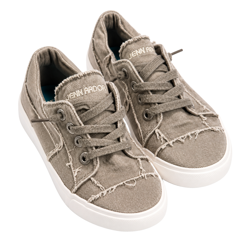 Jenn Ardor Canvas Sneakers Gray 1
