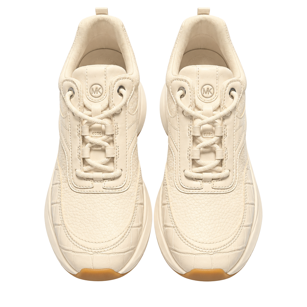 Michael Kors Olympia Trainer White Leather Sneakers 1