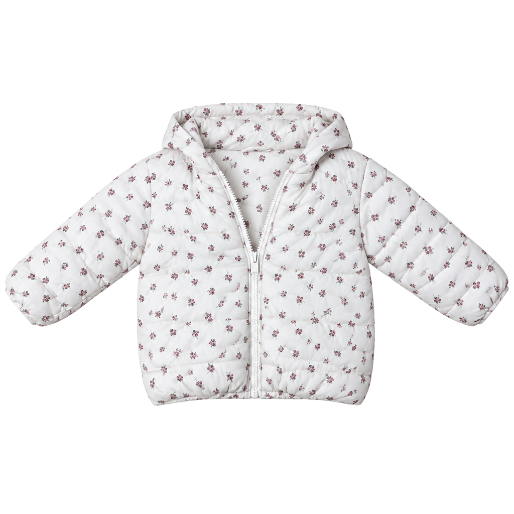 Baby Gap Floral Puffer Jacket 18-24 Months White Primaflo 1