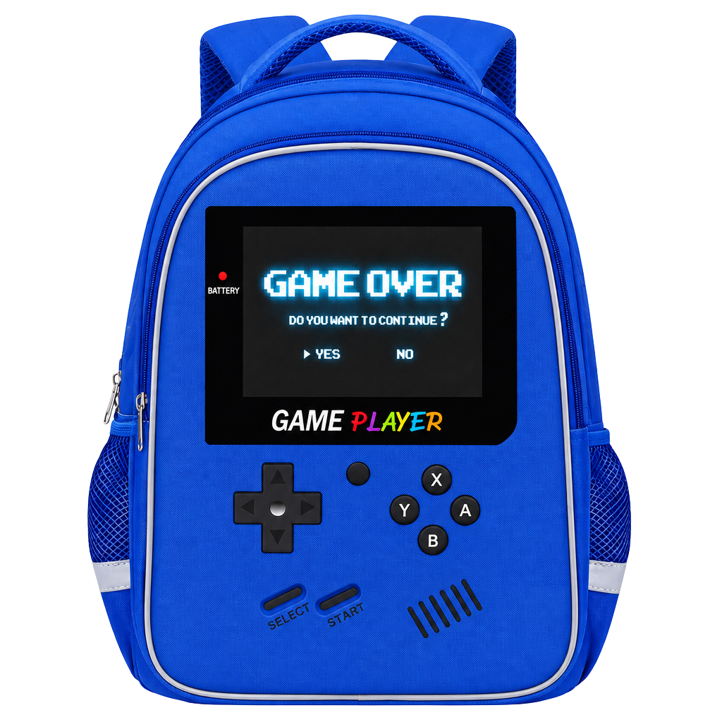 Tilytadly Gamer Boy Game Player School Backpack 17 Inch Blue 1