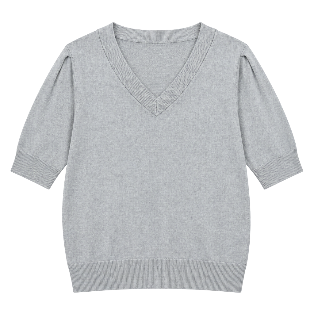 DKNY Short Sleeve V-Neck Sweater Size XXL Sage Green Knit Pullover 1
