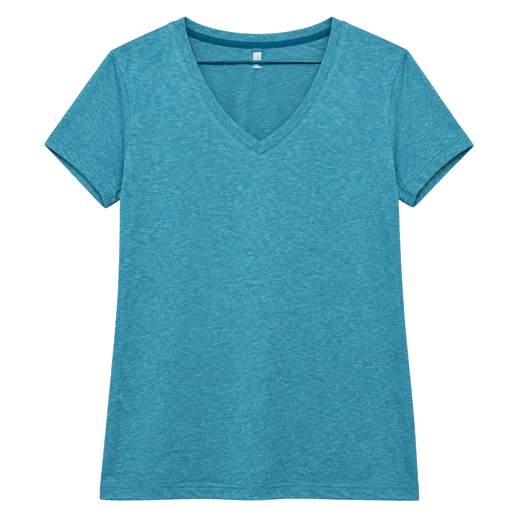 Champion Duo Dry V-Neck T-Shirt Size XXL Teal Blue Athletic Top 1