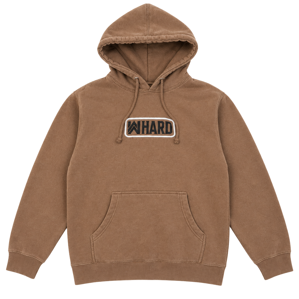 WHARD Brown Graphic Hoodie Sweatshirt 1