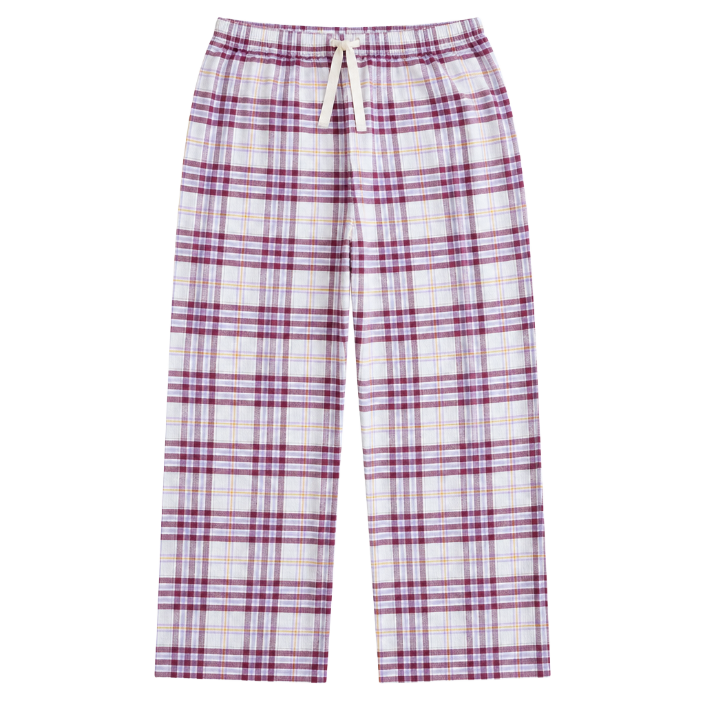 Forever Spoiled Pajama Pants Size L Pink Plaid Flannel Sleepwear 1