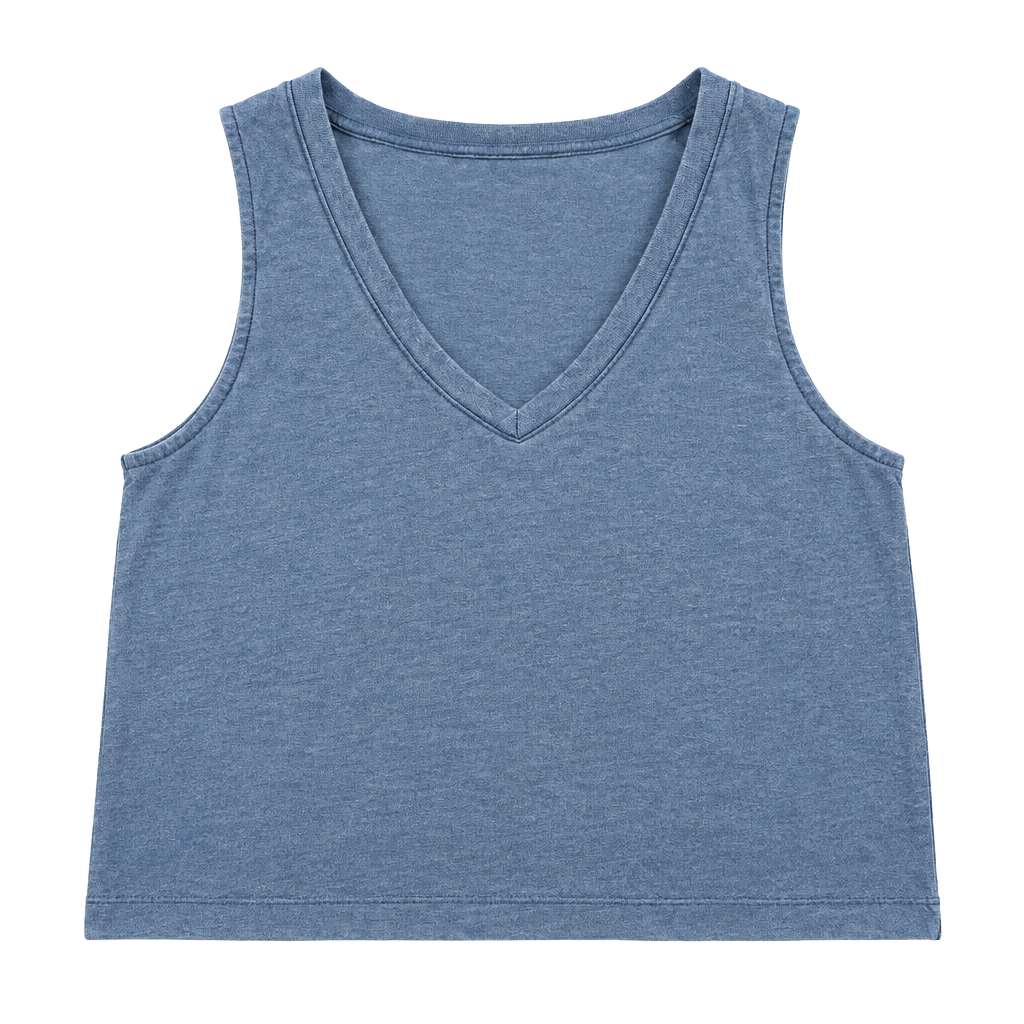 Z Supply V-Neck Tank Top Size S Blue Cotton 1