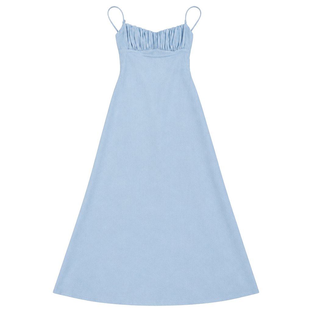 Saints & Secrets Dress Light Blue Midi Size XS 1