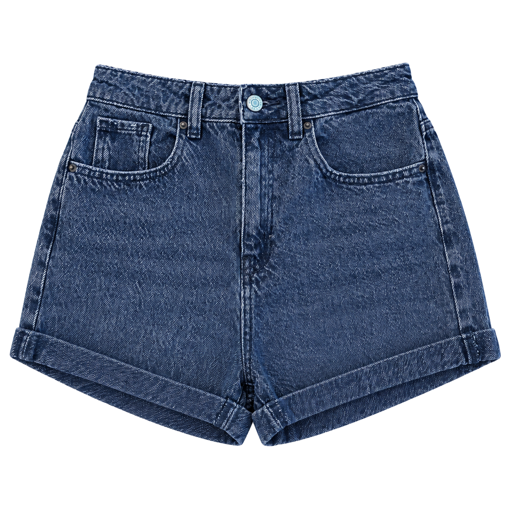 PacSun Denim Shorts Size 25 Black Rolled Cuff 1