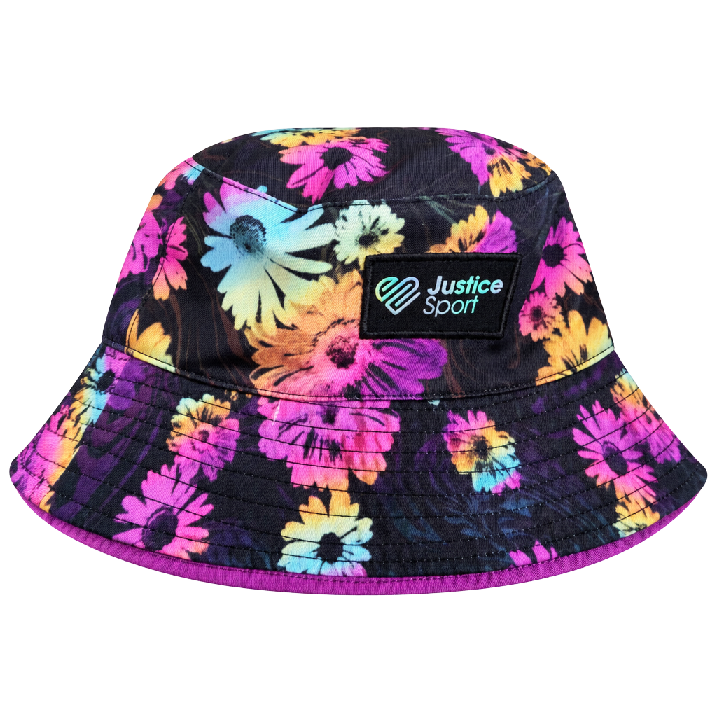 Justice Sport Floral Bucket Hat Black Multi 1