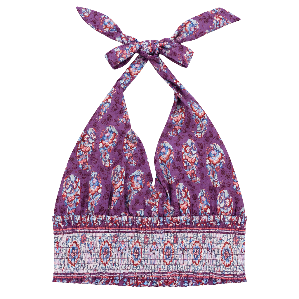 Easel Los Angeles Floral Halter Crop Top Size M 1