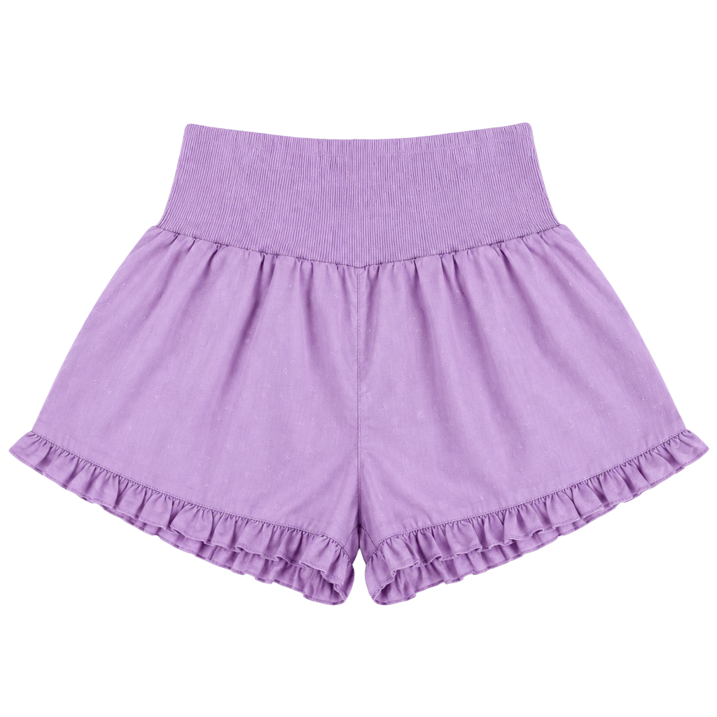No Boundaries Ruffle Shorts Size L (12-14) Purple 1