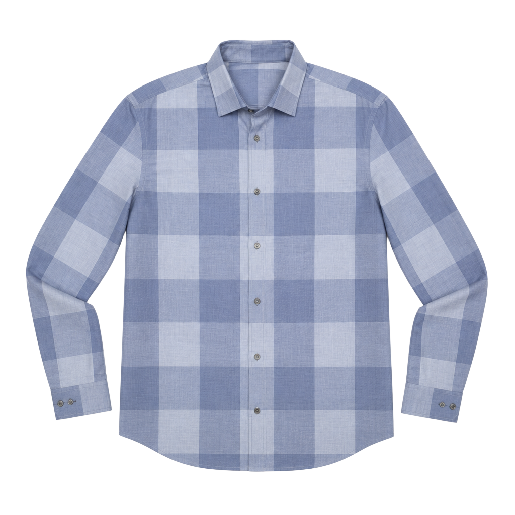 Calvin Klein Non-Iron Body Fit Plaid Dress Shirt Size M 15-15.5 1
