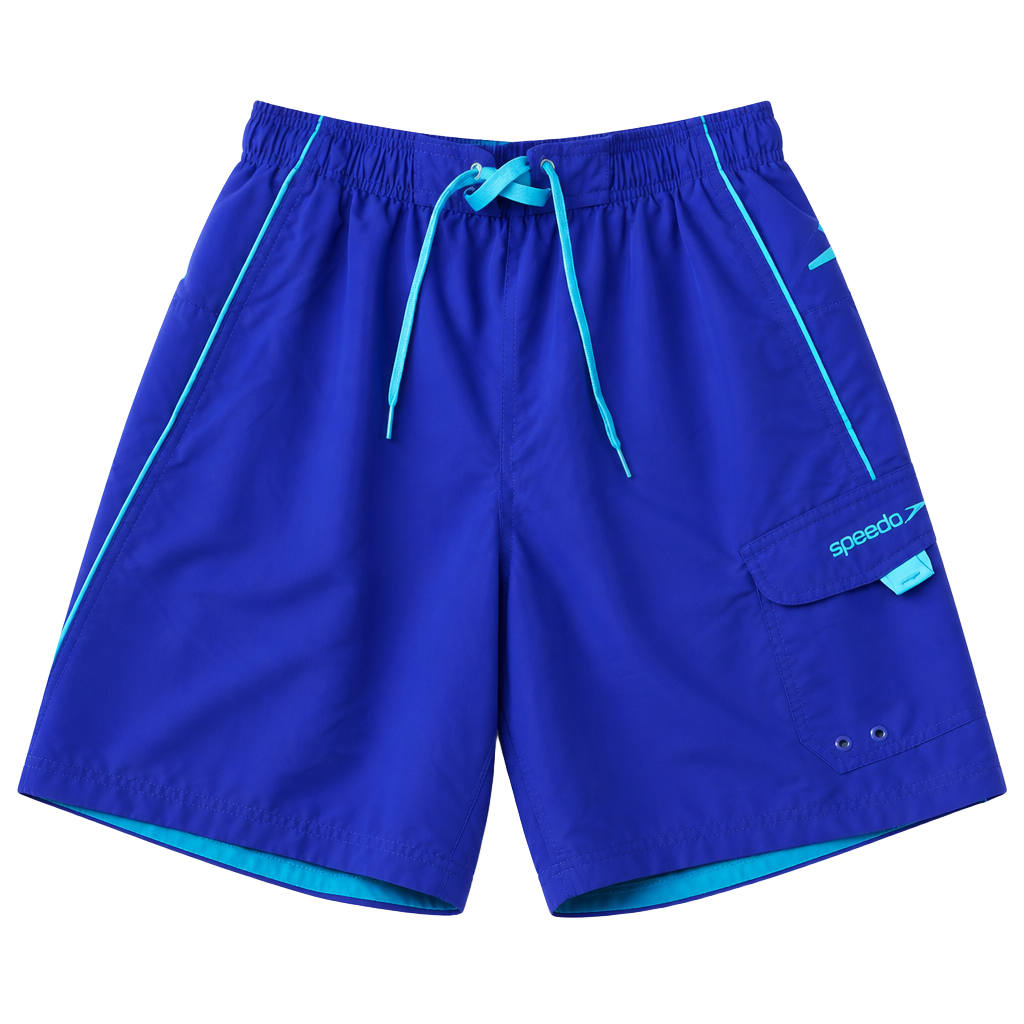 Speedo Men's Swim Trunks Size M Blue Cargo Shorts 1