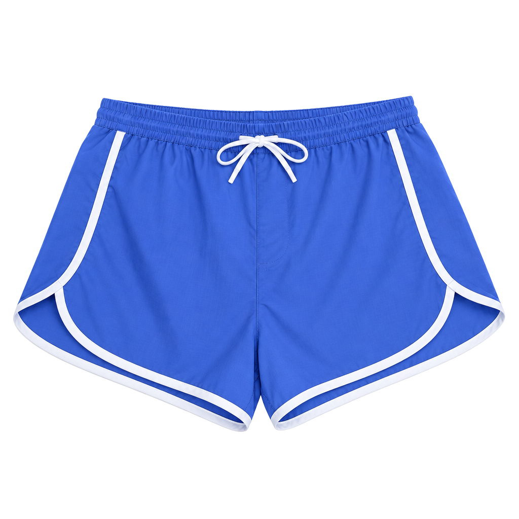 Athletic Works Shorts Size L (12-14) Blue White Trim Drawstring 1