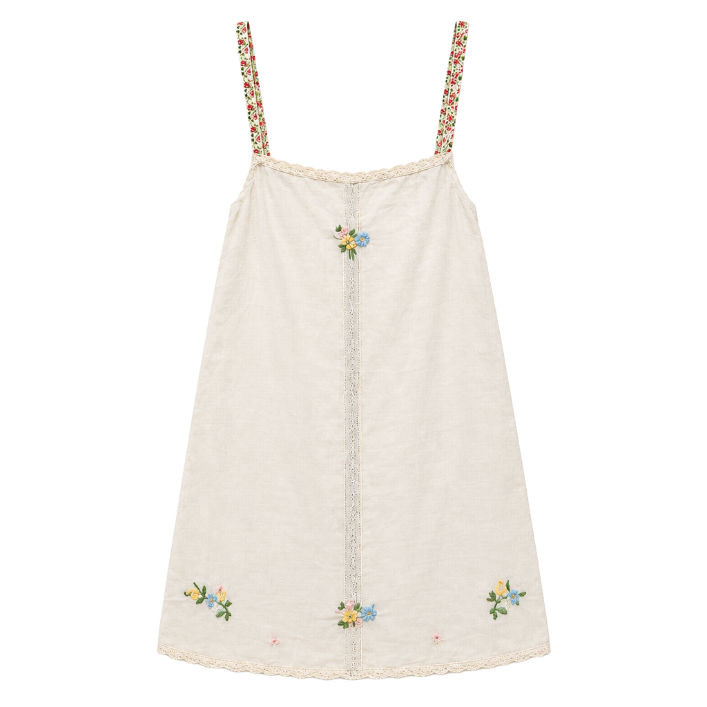 Free People Floral Embroidered Camisole Size L Pink Rose Tank Top New 1