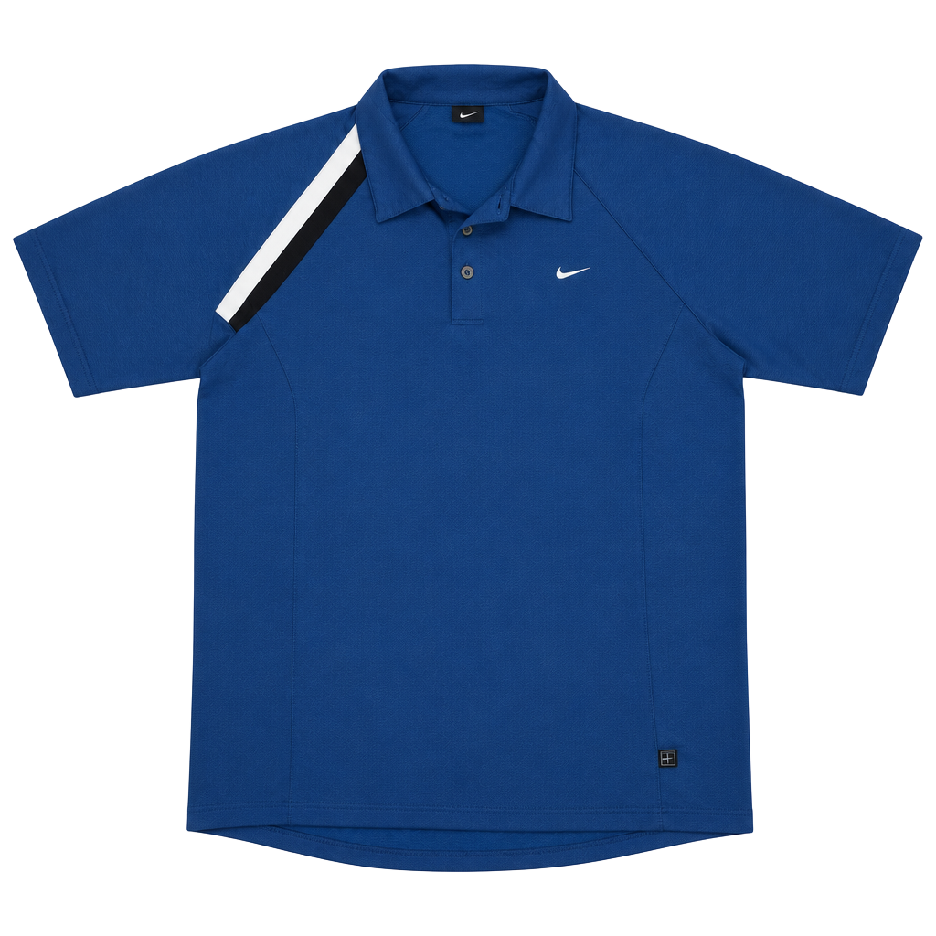 Nike Sphere Dry Tennis Polo Size L Blue Short Sleeve 1