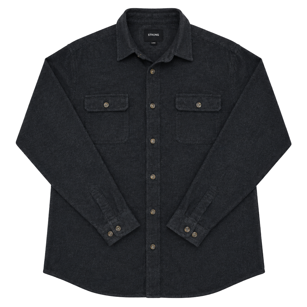 Stoic Flannel shirt size XXL/TTG dark gray button up 1