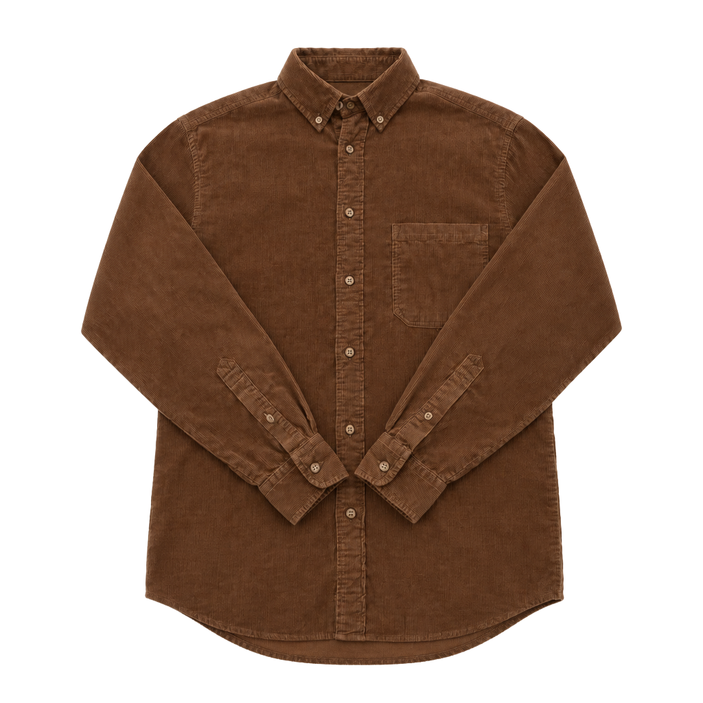 Woolrich Corduroy Long Sleeve Button Down Shirt Size M Brown 1