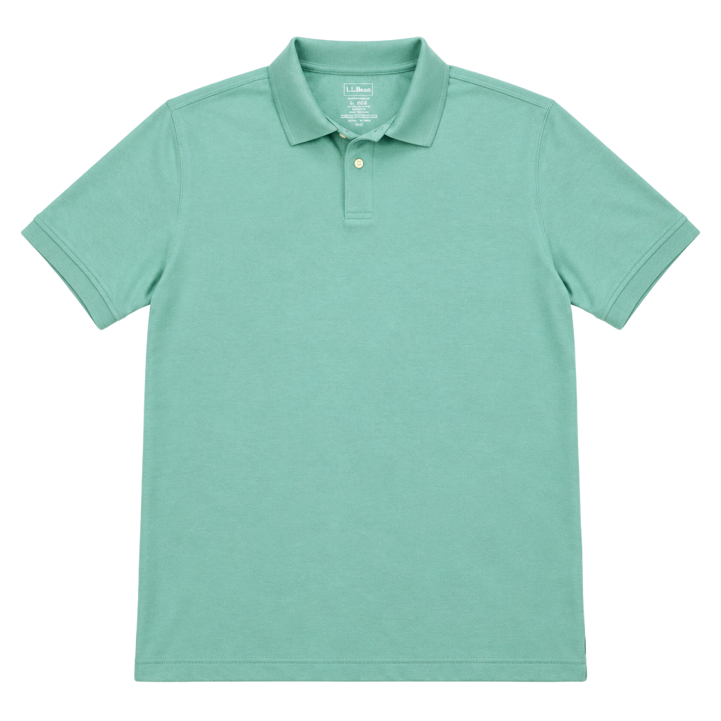 LL Bean Traditional Fit Polo Shirt XL Tall Green Cotton 1