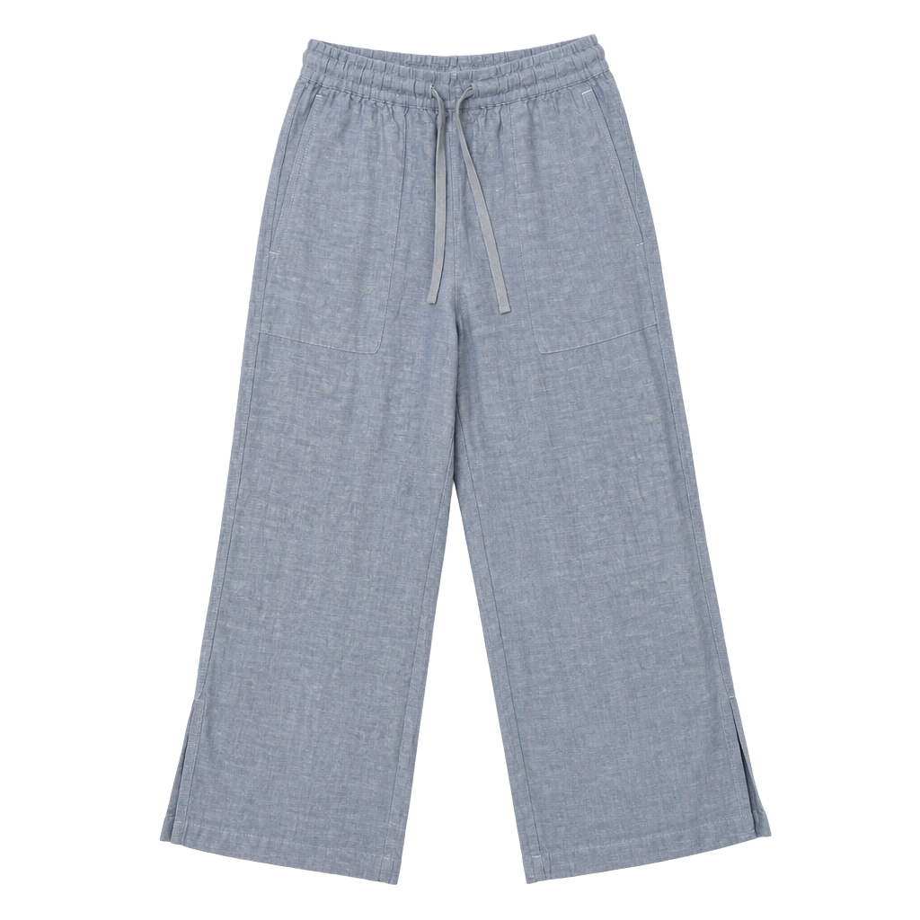 Lucky Brand Women's Linen Blend Drawstring Wide-Leg Pants 1