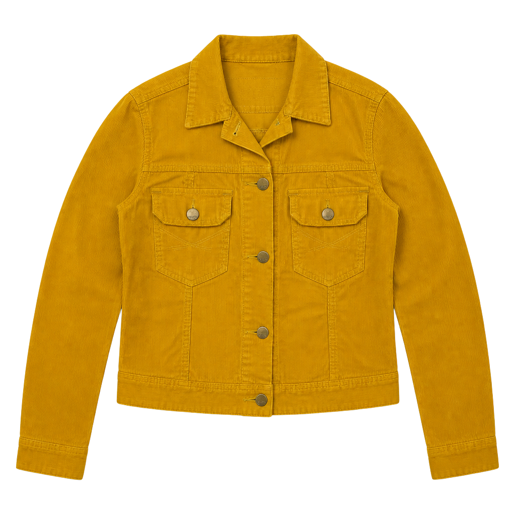 Gap 1969 Women's Mustard Yellow Corduroy Button-Up Jacket 1