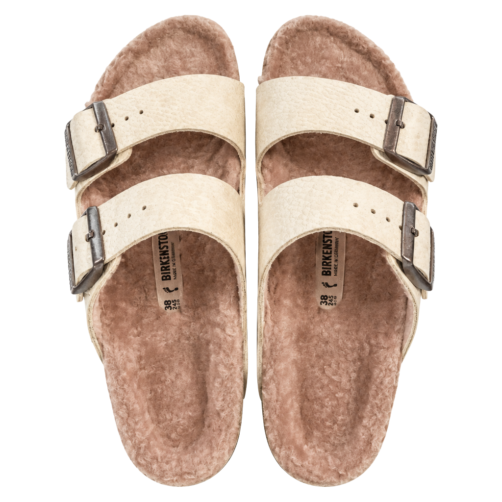 Birkenstock Arizona Shearling Size 38 Pink Sandals 1