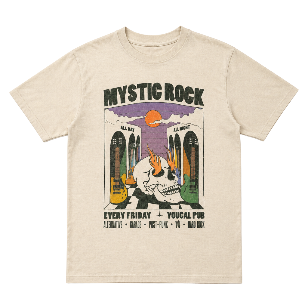 Call Your Mother Mystic Rock Graphic Tee Large White 1