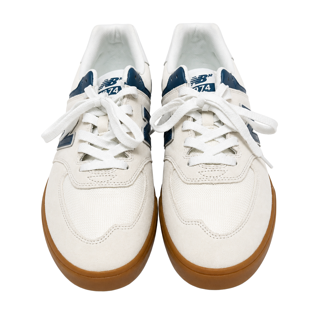 New Balance Numeric 574 Sea Salt Navy Gum Skate Shoes size 12 1