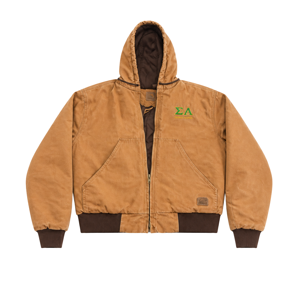 Berne HJ51BD Hooded Duck Jacket Brown Size Medium 1