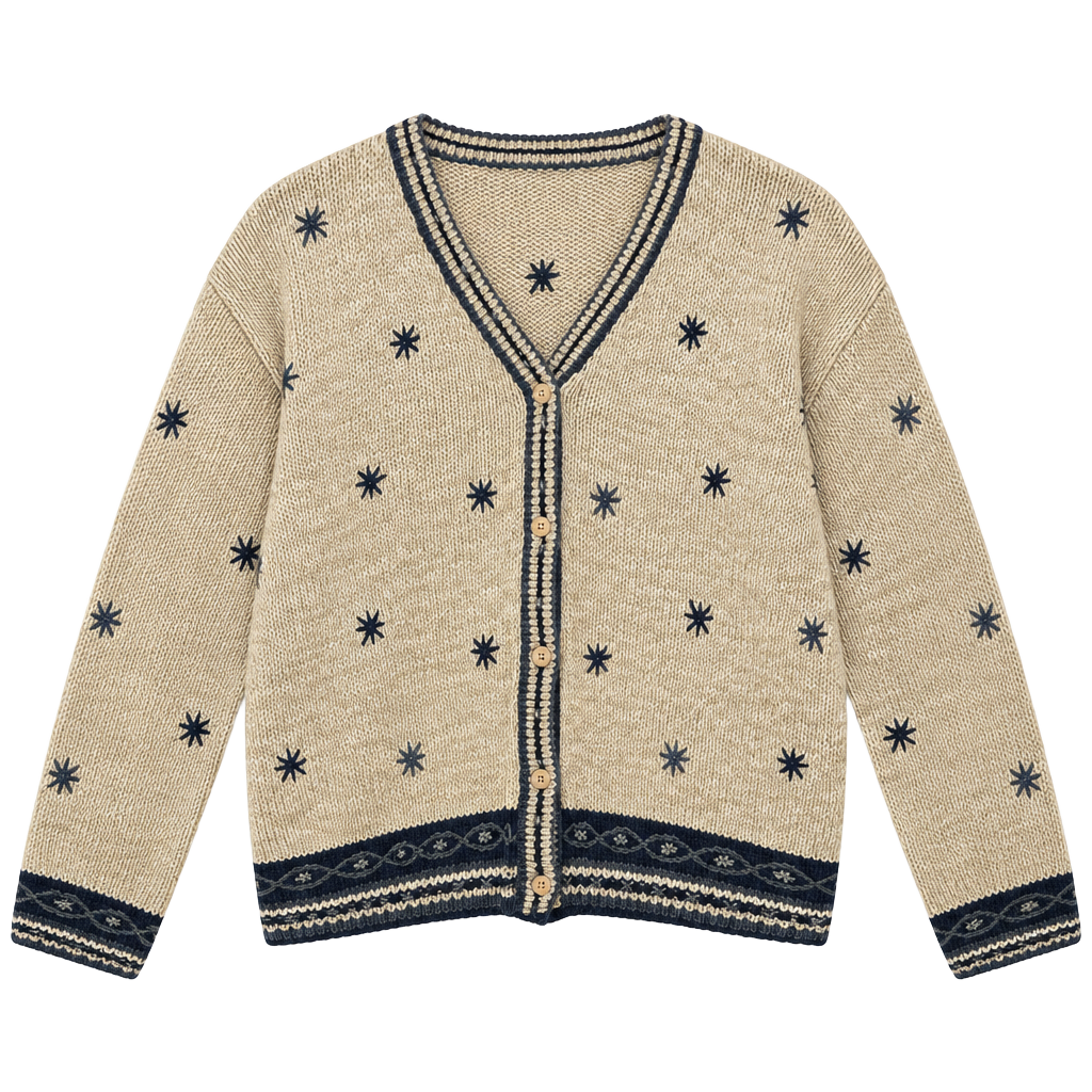 Paul Harris Design Cardigan Sweater Size L Beige Ramie Cotton 1