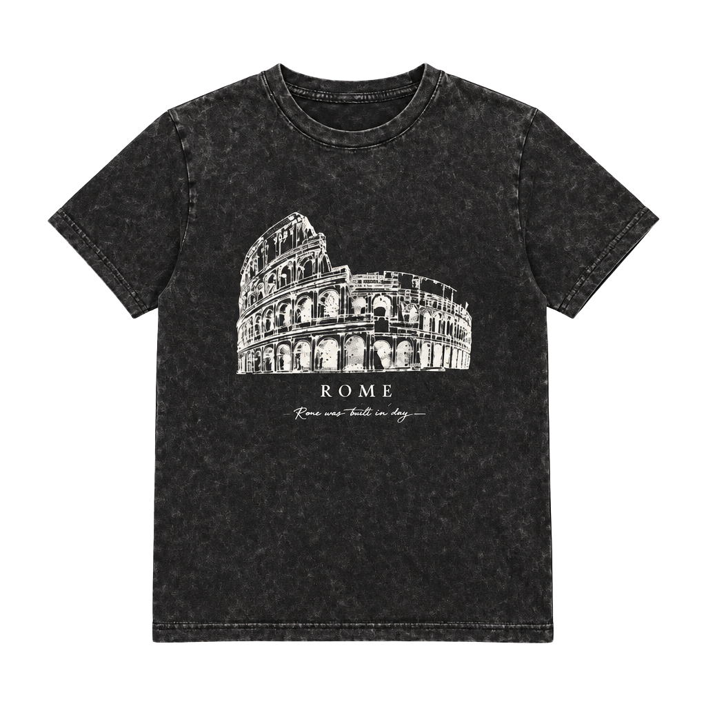 Rebellious One Rome Graphic T-Shirt Size XS Mineral Wash 1