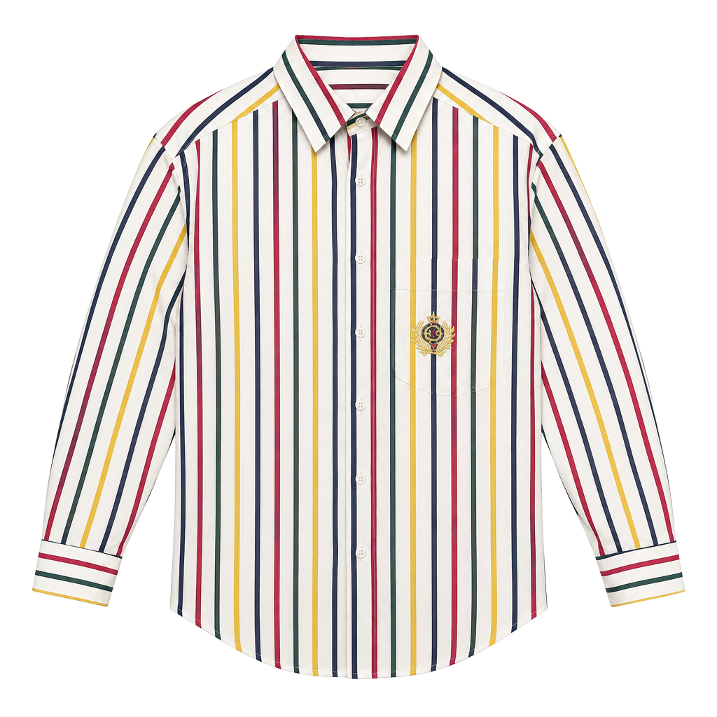 Huntington Ridge Striped Button Down Shirt Size L Multicolor 1