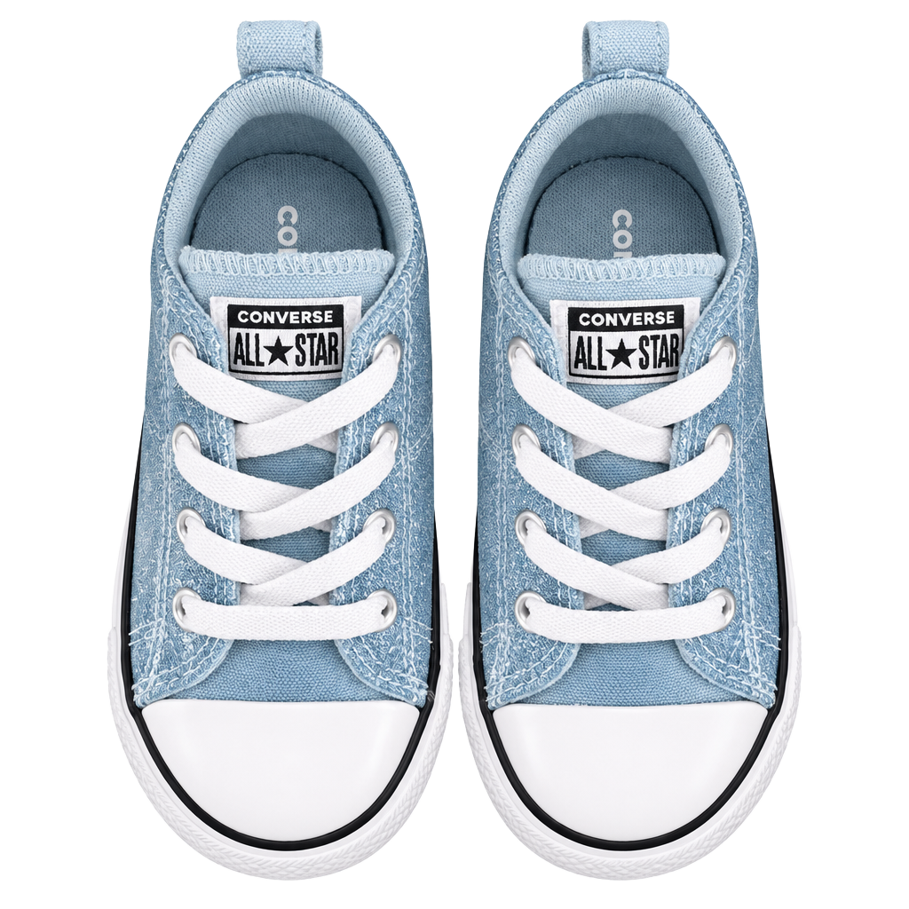 Toddler Converse Chuck Taylor All Star Madison Size 9 Blue Glitter Sneakers 1