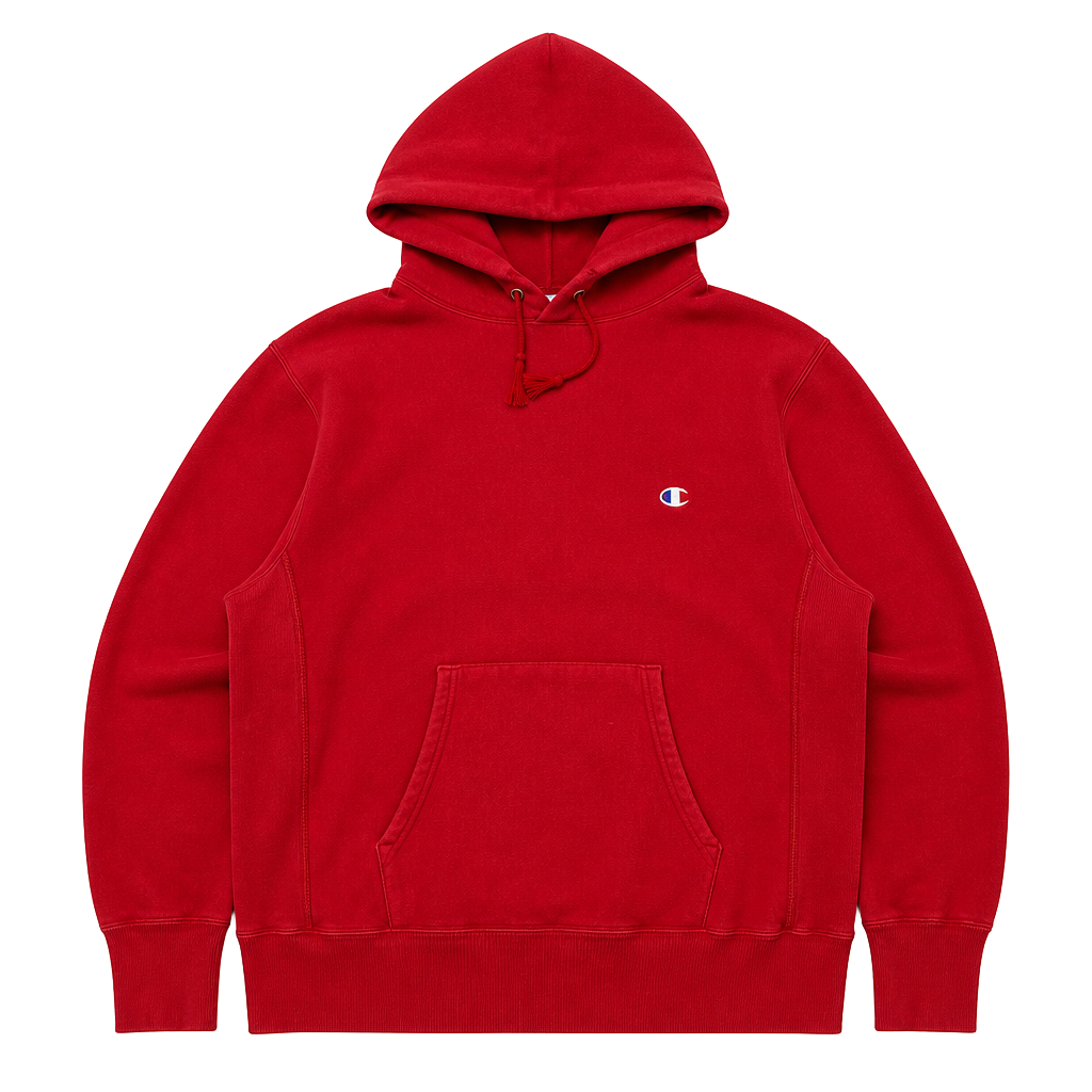 Champion Reverse Weave Warmup Hoodie Size Large Red 90/10 USA 1