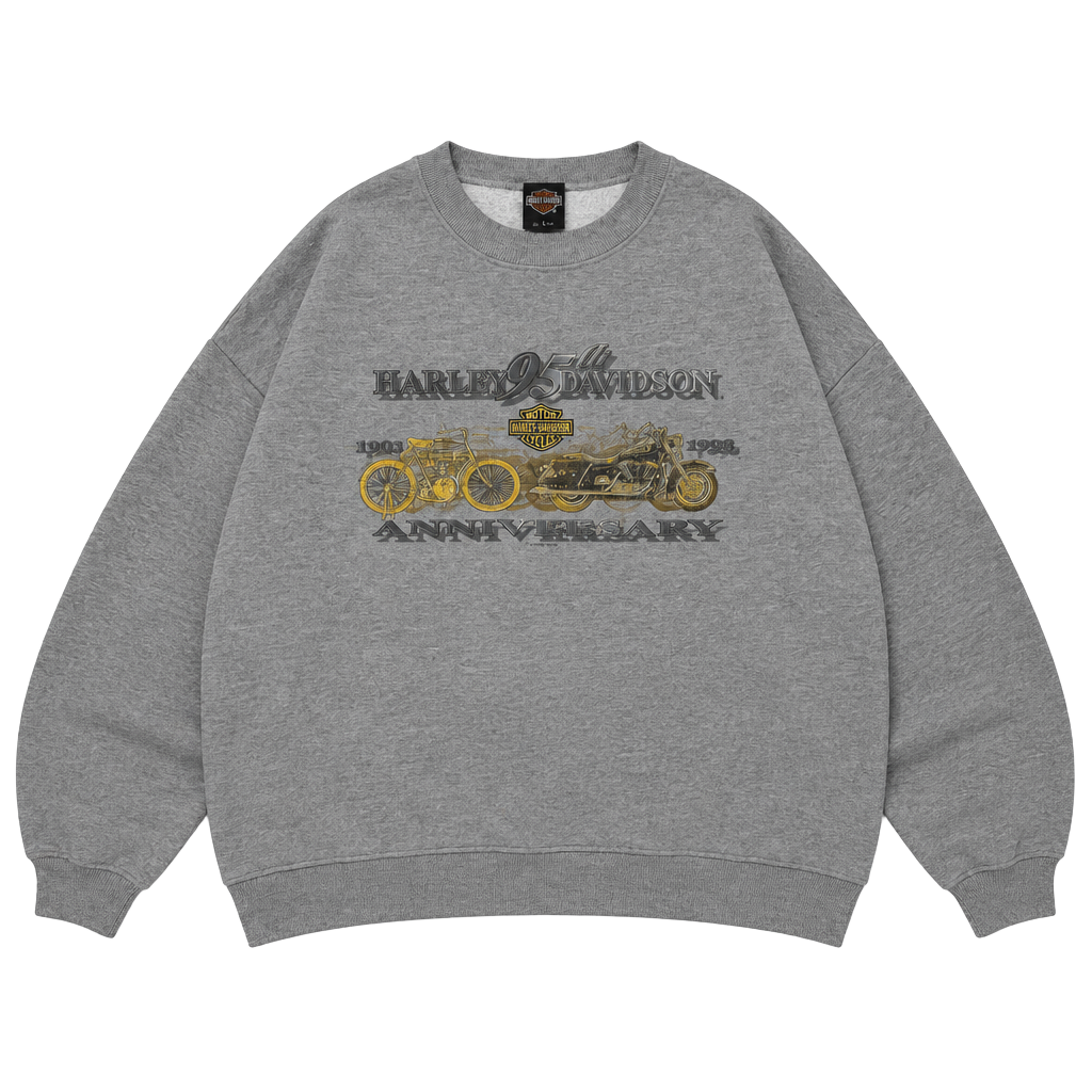 Harley Davidson 95th Anniversary Sweatshirt XL Grey 1997 Vintage 1