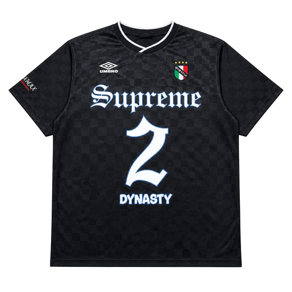 Supreme Umbro Dynasty Soccer Jersey Size XL Black White 22SS 1
