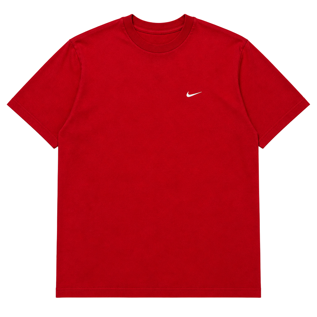 Nike Vintage Y2K Embroidered Swoosh T-Shirt Size L Red 1