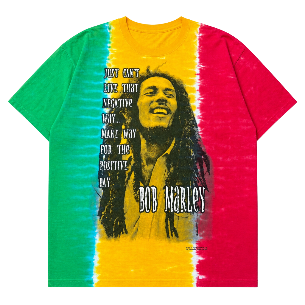 Zion Rootswear Bob Marley T-Shirt Size 1X 1999 Tie Dye Vintage 1