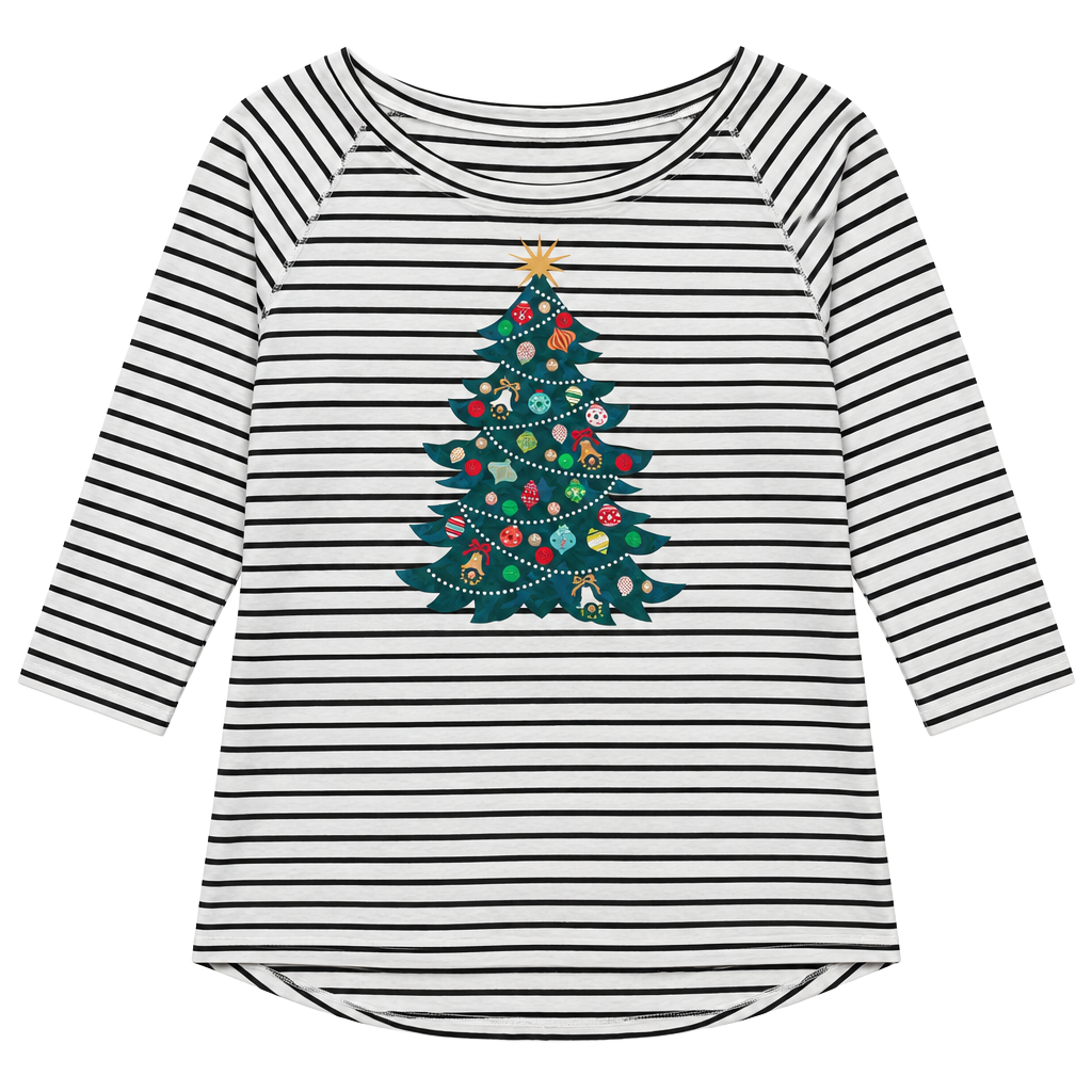 Wishing You A Very Magical Season Christmas Tree Shirt Size XL Black White 1