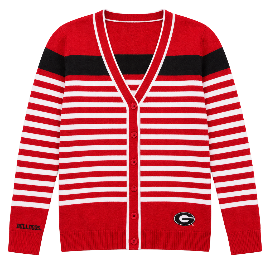 Emerson Street Clothing Co. Georgia Bulldogs Cardigan Sweater Large 1