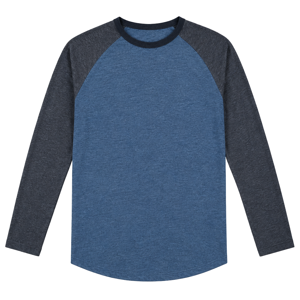 MBX Premium Goods Long Sleeve Baseball Shirt Size Small Blue Gray 1
