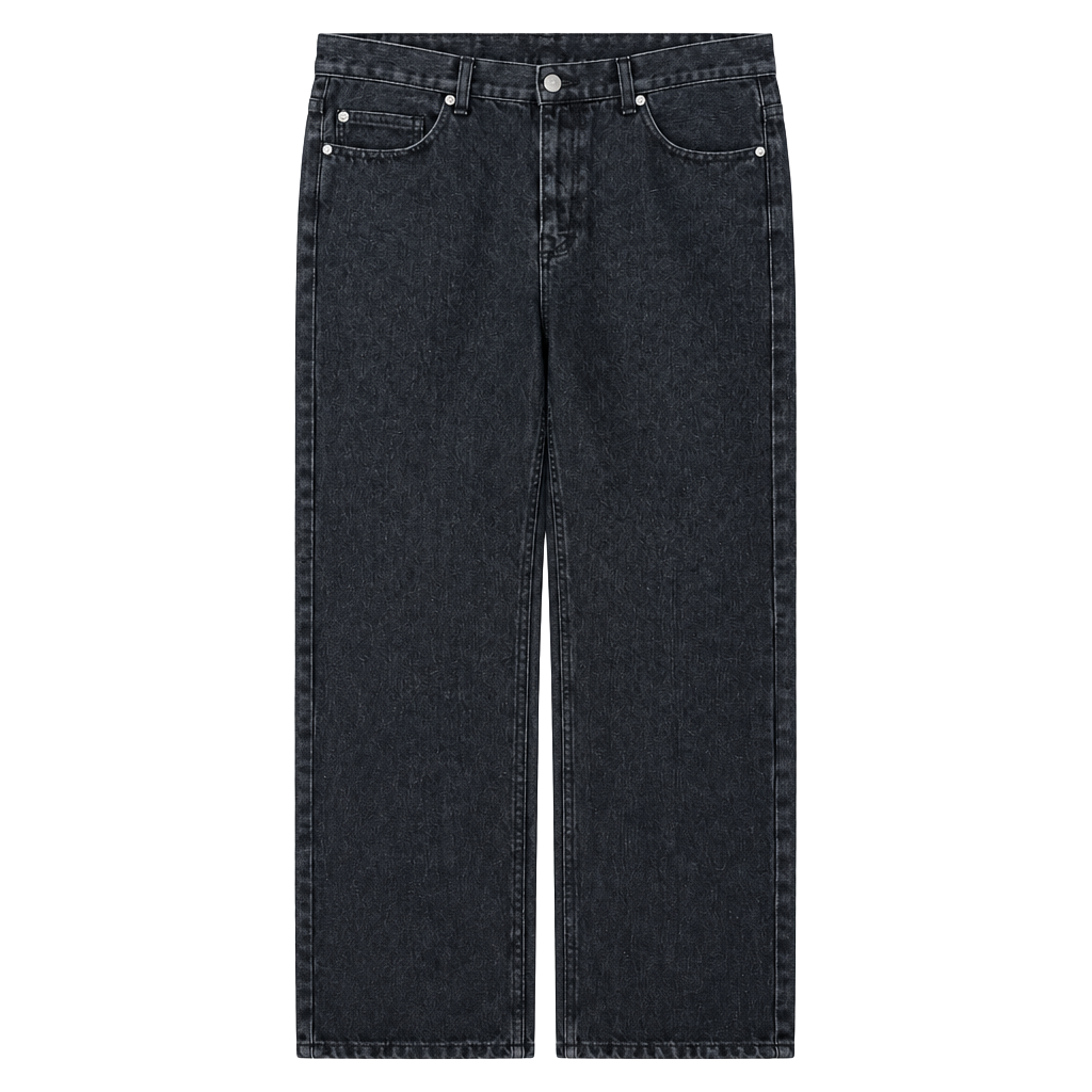 Recycled blues Black Straight Leg Jeans 1