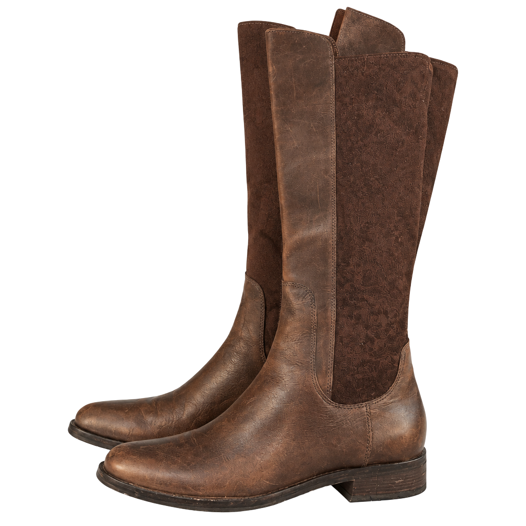 Nike Air Leather Equestrian Boots Size 8B Brown 1