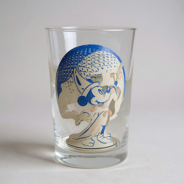 Disney World 25th Anniversary Remember The Magic Mickey Mouse Glass