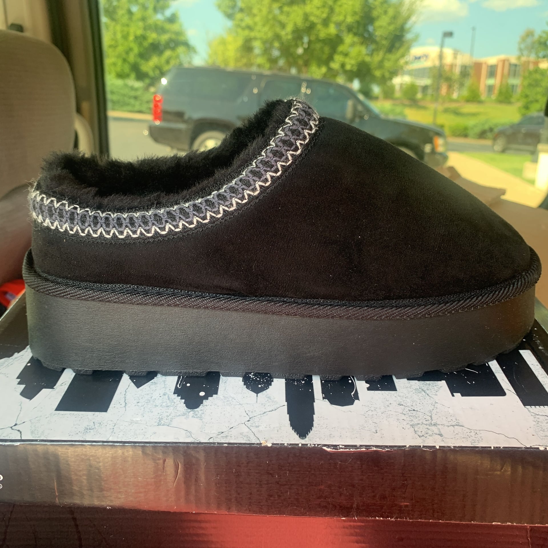 Black Suede Slippers 1